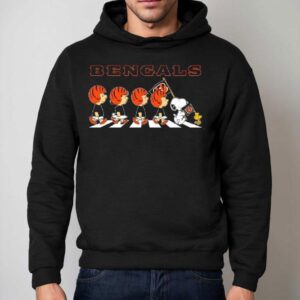 Cincinnati Bengals X Peanuts Snoopy Abbey Road Shirt 2 Cincinnati Bengals X Peanuts Snoopy Abbey Road Hoodie