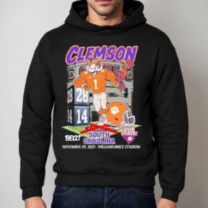 Clemson Tigers Beat South Carolina Gamecocks November 29 2025 Williams Brice Stadium Mascot Shirt 2 Clemson Tigers Beat South Carolina Gamecocks November Williams Brice Stadium Masco Hoodie