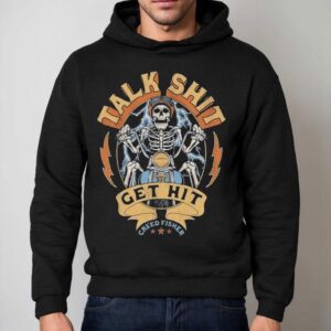 Creed Fisher Talk Shit Get Hit Skull Skeleton Motor Hoodie