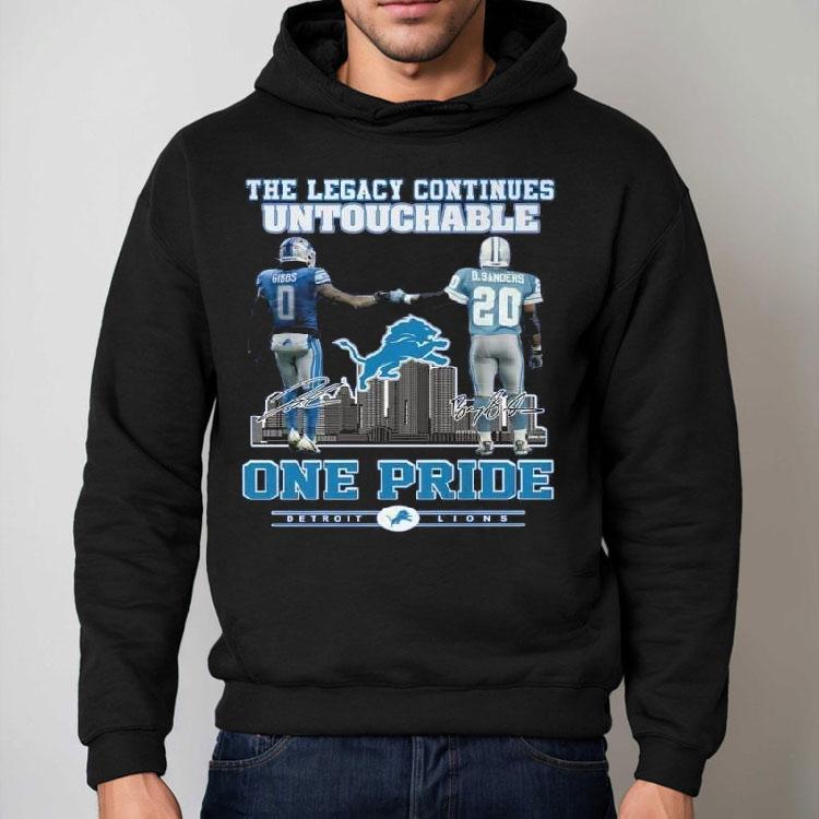 Detroit Lions One Pride The Legacy Continues Untouchable 2025 Signatures Shirt Detroit Lions One Pride The Legacy Continues Untouchable 2025 Signatures Shirt