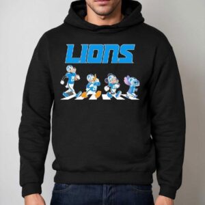 Detroit Lions X Goofy X Donald Duck X Mickey Mouse X Stitch Abbey Road Shirt 2 Detroit Lions X Goofy X Donald Duck X Mickey Mouse X Stitch Abbey Road Hoodie