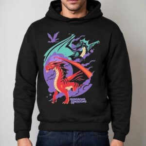Dungeons Dragons Red And Green Dragons Hoodie