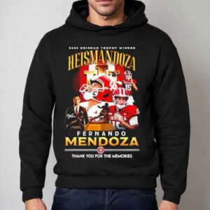 Fernando Mendoza Indiana Hoosiers Football Heisman Trophy Winner Thank You For The Memories Hoodie