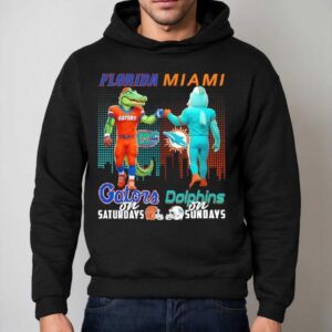 Florida Gators On Saturdays X Miami Dolphins On Sundays Mascot Shirt 2 Florida Gators On Saturdays X Miami Dolphins On Sundays Masco Hoodie