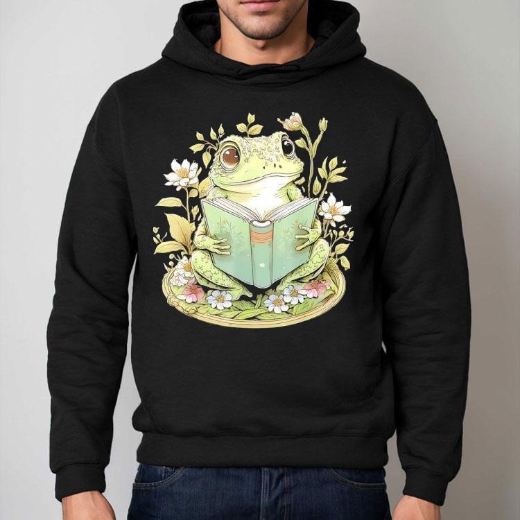 Frog Reading Book Fireflies In December Shirt Frog Reading Book Fireflies In December Shirt