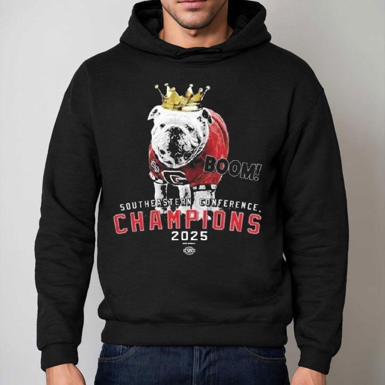Georgia Bulldogs Boom 2025 Sec Championship Uga The King Shirt Georgia Bulldogs Boom 2025 Sec Championship Uga The King Shirt