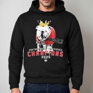 Georgia Bulldogs Boom 2025 Sec Championship Uga The King Mascot Shirt 2 Georgia Bulldogs Boom Sec Championship Uga The King Masco Hoodie