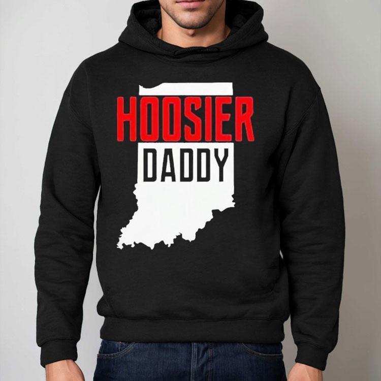 Indiana Hoosiers Hoosier Daddy State Map Shirt Indiana Hoosiers Hoosier Daddy State Map Shirt