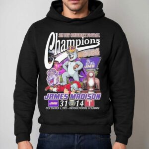 James Madison Dukes Stomp Troy Trojans Sun Belt Conference Football Champions Mascot Trophy Hoodie