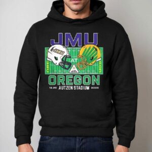 James Madison Dukes Vs Oregon Ducks Ncaa Cfp Autzen Field Helme Hoodie