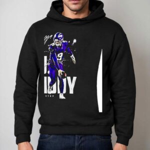 Jj Mccarthy Griddy Minnesota Vikings Football Signature Caricature Hoodie