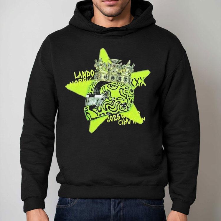 Lando Norris 2025 World Champions Helmet Crown Shirt Lando Norris 2025 World Champions Helmet Crown Shirt