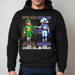 Mascot Of Notre Dame Irish On Saturdays And Dallas Cowboys On Sundays Hoodie