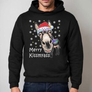 Merry Kissmyass Donkey Hoodie