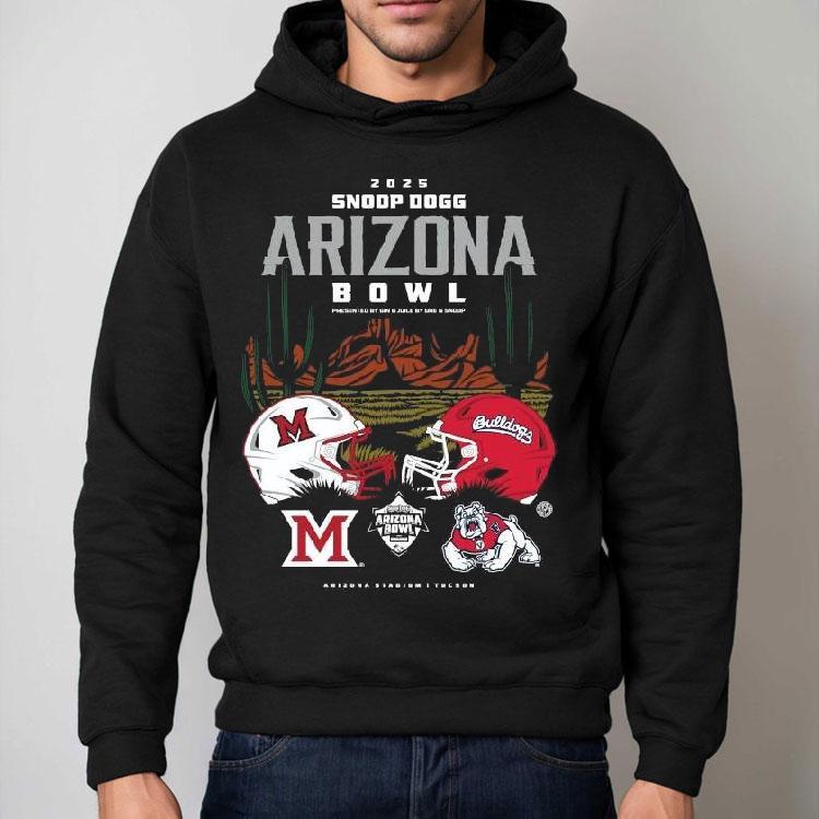 Miami Redhawks Vs Fresno State Bulldogs 2025 Snoop Dogg Arizona Bowl Head To Head Shirt Miami Redhawks Vs Fresno State Bulldogs 2025 Snoop Dogg Arizona Bowl Head To Head Shirt
