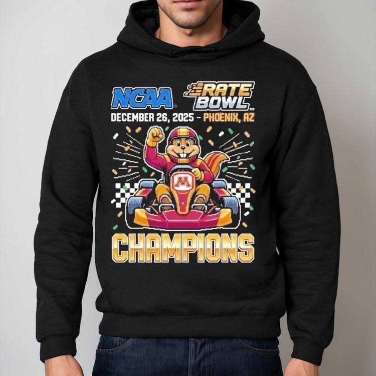 Minnesota Golden Gophers Rate Bowl Champions Mario Kart Goldy Gopher Racing Chase Field Phoenix Arizona December 26 2025 Mascot Shirt Minnesota Golden Gophers Rate Bowl Champions Mario Kart Goldy Gopher Racing Chase Field Phoenix Arizona December 26 2025 Mascot Shirt