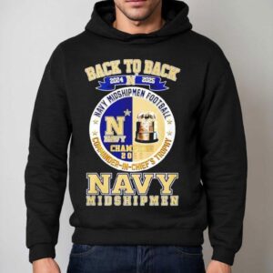 Navy Midshipmen Football Commander In Chief S Trophy Back To Back Hoodie