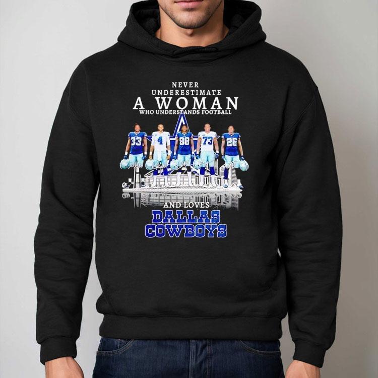 Never Underestimate A Woman Who Understands Football And Loves Dallas Cowboys Shirt Never Underestimate A Woman Who Understands Football And Loves Dallas Cowboys Shirt