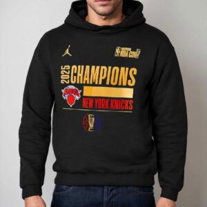 New York Knicks Nba Cup Champions Locker Room Hoodie