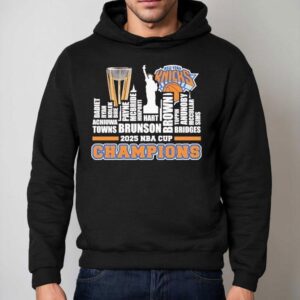 New York Knicks City Skyline All Mane Of Legends Nba Cup Champions Hoodie