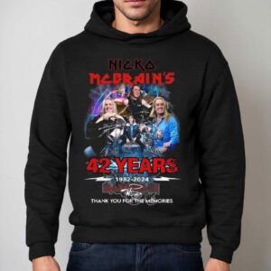 Nicko Mcbrain Years Signature Thank You For The Memories Hoodie