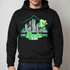 Oregon Ducks Football Players Name Skyline City Hoodie