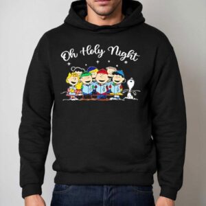 Peanuts Characters Oh Holy Night Christmas Carol Hoodie