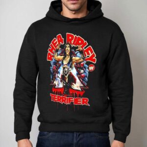 Rhea Ripley And Terrifier Bloody Christmas Collab Graphic Hoodie