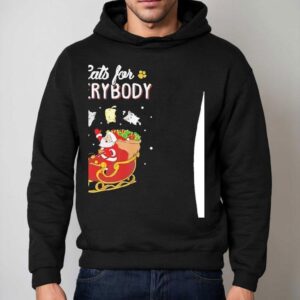 Robert Halford Wearing Santa Riding Sleigh Cats For Everybody Christmas Hoodie