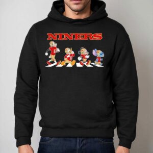 San Francisco Ers Niners X Goofy X Donald Duck X Mickey Mouse X Stitch Abbey Road Hoodie