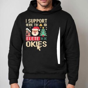 Santa And Gingerbread Tech Support Here To Delete Cookies Ugly Christmas Shirt 2 Santa And Gingerbread Tech Support Here To Delete Cookies Ugly Christmas Hoodie