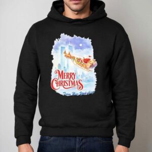 Santa Claus Riding Reindeer Merry Christmas From New Uork City Shirt 2 Santa Claus Riding Reindeer Merry Christmas From New Uork City Hoodie
