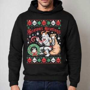 Seasons Beatings Krampus Ugly Christmas Hoodie
