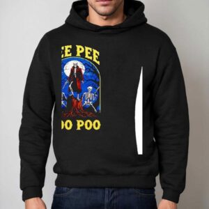 Skeleton Holding Pistol Pee Pee Poo Poo Funny Hoodie