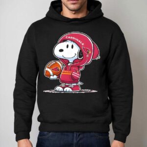 Snoopy Wears Arizona Cardinals Football Shirt 2 Snoopy Wears Arizona Cardinals Football Hoodie