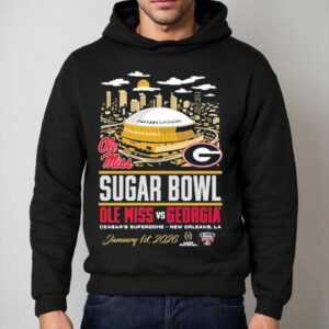 Something Inked Georgia Bulldogs Black Sugar Bowl Head To Head Hoodie