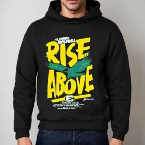 St Edward Basketball Rise Above Eagle Soaring Above A Basketball Hoodie