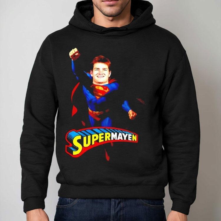 Supermayen Superman Patriots Drake Maye Parody Fan Shirt Supermayen Superman Patriots Drake Maye Parody Fan Shirt