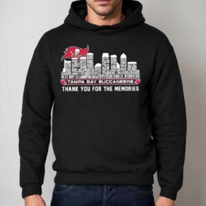 Tampa Bay Buccaneers Logo And A Skyline Graphic Names Players Hoodie
