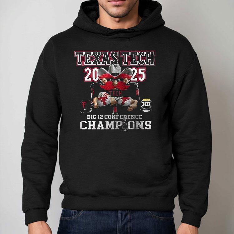 Texas Tach Red Raiders Big 12 Conference Champions Team Graphic Mascot Shirt Texas Tach Red Raiders Big 12 Conference Champions Team Graphic Mascot Shirt