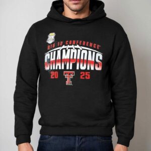 Texas Tech Red Raiders 2025 Big 12 Football Champions Endzone Speed Shirt 2 Texas Tech Red Raiders Big Football Champions Endzone Speed Hoodie