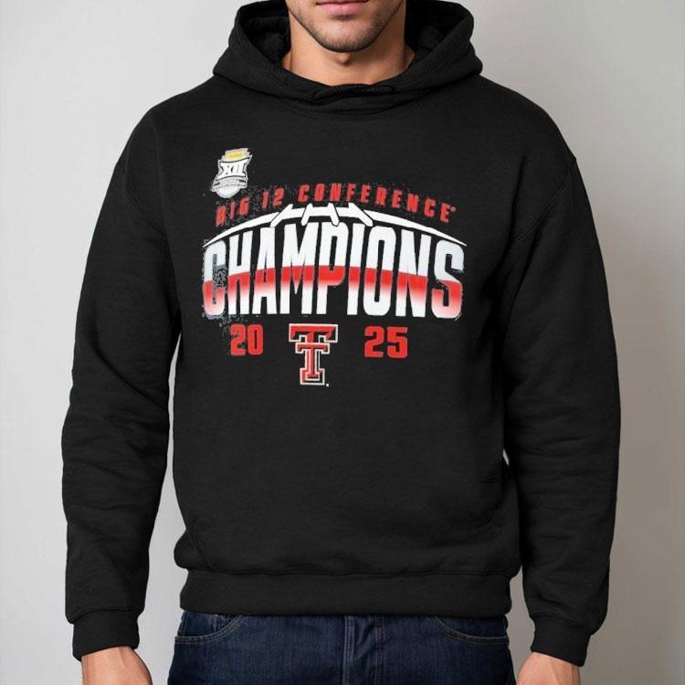 Texas Tech Red Raiders 2025 Big 12 Football Champions Endzone Speed Shirt Texas Tech Red Raiders 2025 Big 12 Football Champions Endzone Speed Shirt