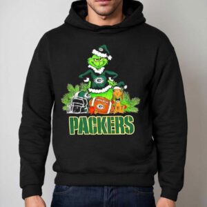 The Grinch And Max Green Bay Packers Christmas Helmet Items Hoodie