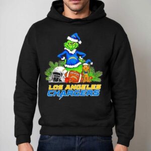 The Grinch And Max Los Angeles Chargers Christmas Helmet Items Hoodie