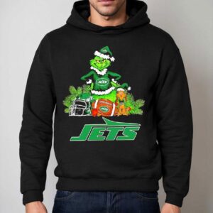 The Grinch And Max New York Jets Christmas Helmet Items Hoodie