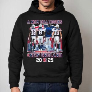 Treveyon Henderson Stefon Diggs And Drake Maye New England Patriots A New Era Begins 2025 Signatures Shirt 2 Treveyon Henderson Stefon Diggs And Drake Maye New England Patriots A New Era Begins Signatures Hoodie
