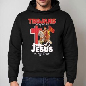 Usc Trojans Football In My Veins Jesus In My Hear Hoodie