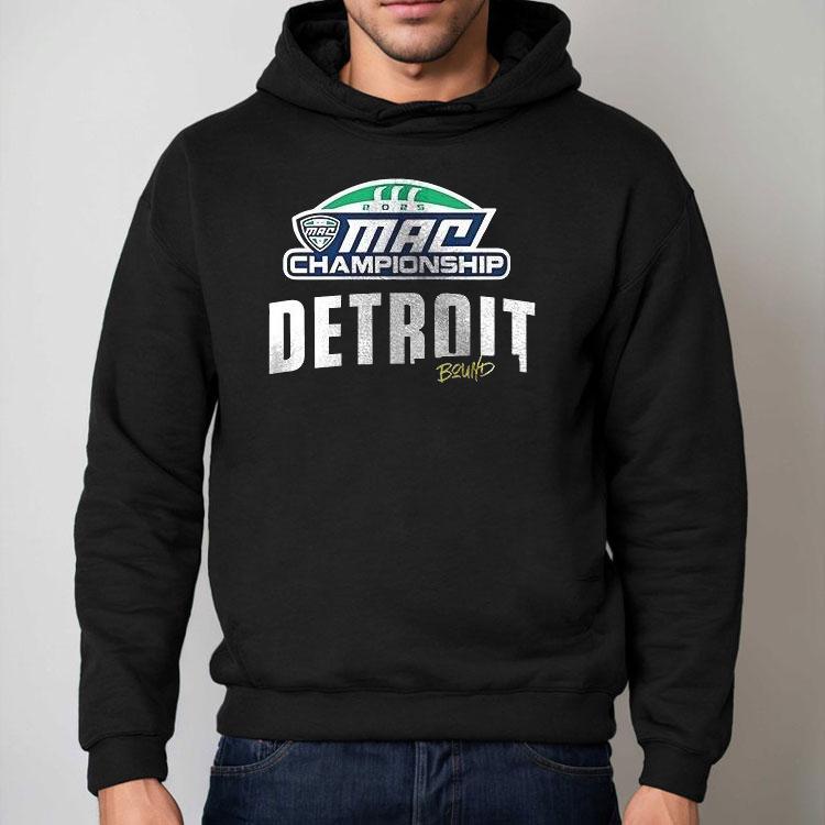 Western Michigan Broncos Mac Champions 2025 Detroit Bound Logo Shirt Western Michigan Broncos Mac Champions 2025 Detroit Bound Logo Shirt