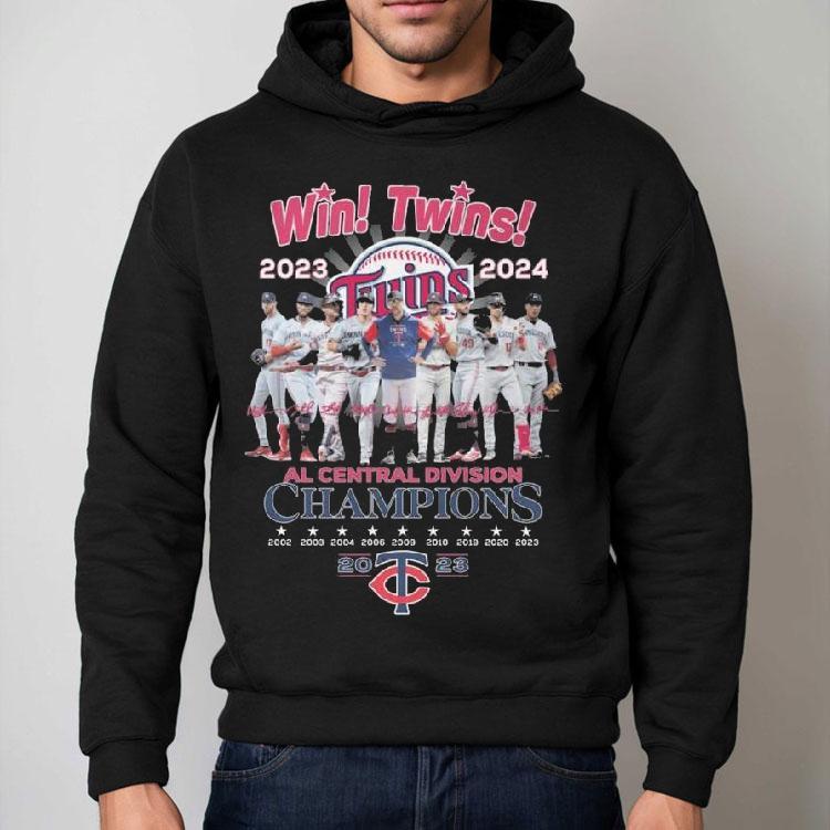 Win Twins 2023 – 2024 Al Central Division Champions 2002 – 2023 Minnesota Twins Signature Shirt Win Twins 2023 – 2024 Al Central Division Champions 2002 – 2023 Minnesota Twins Signature Shirt