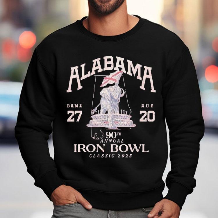Alabama Crimson Tide 90th Annual Iron Bowl Classic 2025 Bama 27 Aub 20 Shirt Alabama Crimson Tide 90th Annual Iron Bowl Classic 2025 Bama 27 Aub 20 Shirt